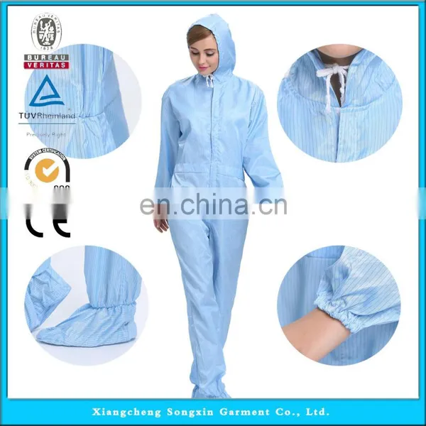 ESD Cleanroom Garment , Antistatic Cleanroom Smock/Coverall/Suit/Clothing/Clothes/Workwear Protective photo-2