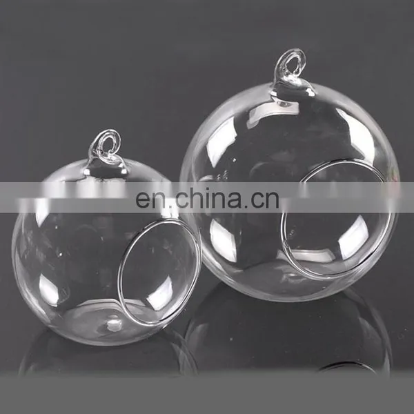 Hanging Glass Terrarium Round Clear Glass Globe Home Decor Glass Ball Terrarium photo-3