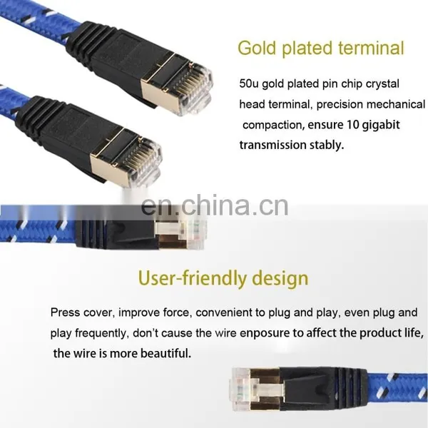 15m Gold Plated CAT-7 10 Gigabit Ethernet Ultra Flat Patch Cable for Modem Router LAN Network photo-3