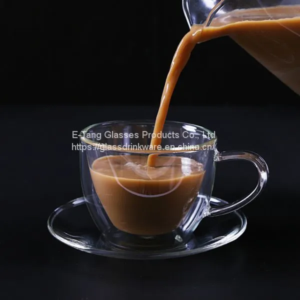 OEM ODM Hot Sale Amazon Gift Double Wall Glass Coffee Cup With Handle photo-3