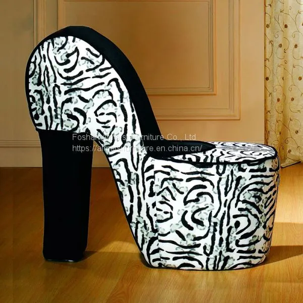 Modern Creative Design Colorful Shoe Shaped Furniture High Heel Shoe Chair photo-3