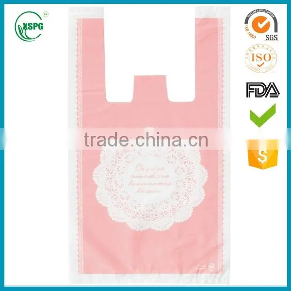Custom Printed Plastic T Shirt Bag for Supermarket Quality Choice photo-2