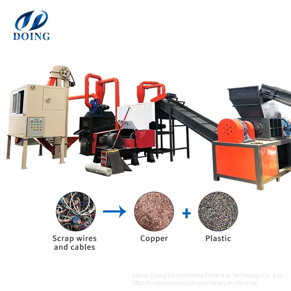 Waste copper wire granulator machine process waste cables and wires to get copper/aluminum and plastic