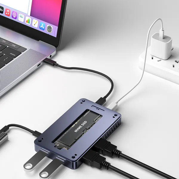 Built-in M.2 NVME SSD Enclosure Case Thunderbolt 3 Docking Station photo-2