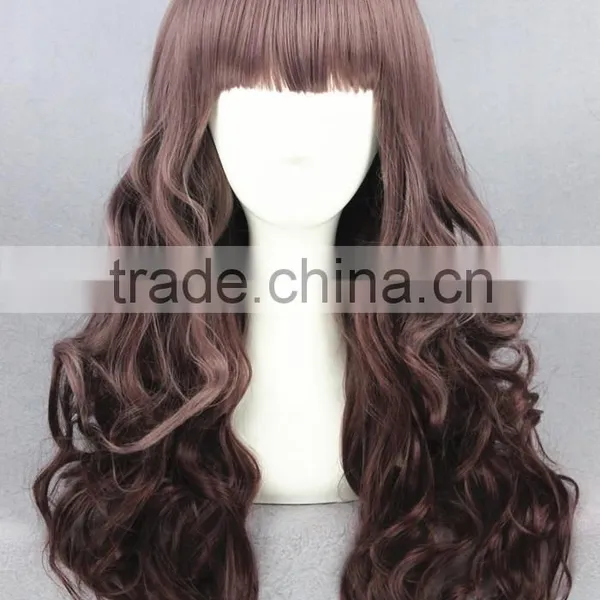 65cm Medium Brown Color Cosplay Lolita Wig Anime Cosplay for Women