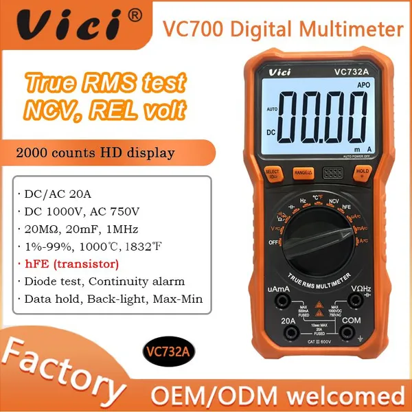 Vicimeter VC732A Auto Range 2000 Digits Multimeter photo-2