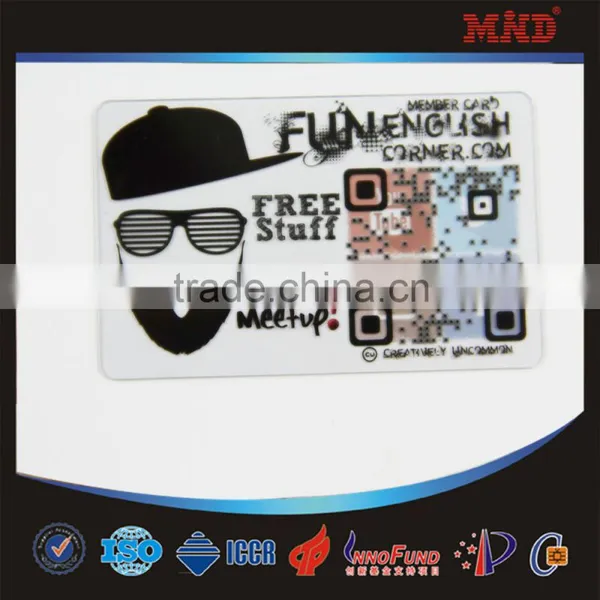 MTT31 Best Material PVC Transparent Business Card/ Plastic Clear Card/ Clear Matt Frosted Transparent Card photo-2