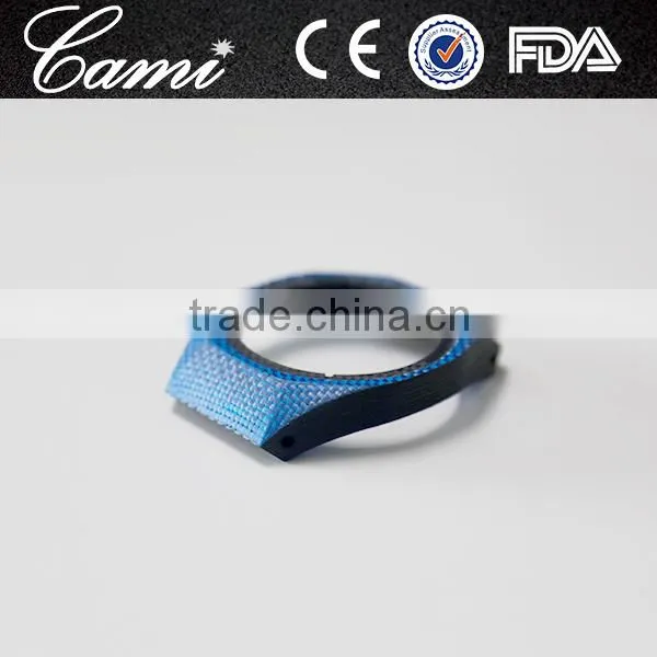 Customized Blue 3D Surface Black Striped Side Carbon Fiber Watch Case Set for Man Watches photo-3