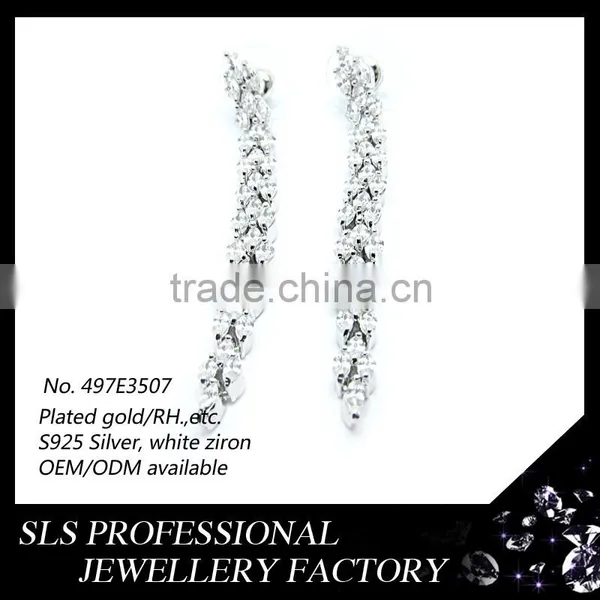 Wholesale Fashion Jewelry S925 Sterling Silver Tassel Stud Earrings