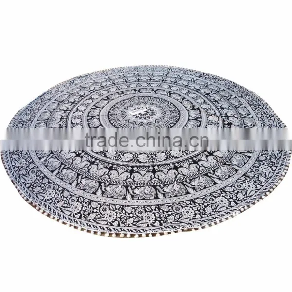Round Mandala Tapestry, Animal Mandala Tapestry, Round Beach Tapestry photo-2