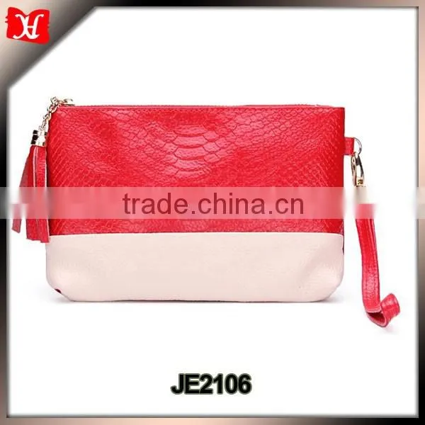 China Supplier Customized Made Womens Geniune Leather Snakeskin Clutch Bag photo-4