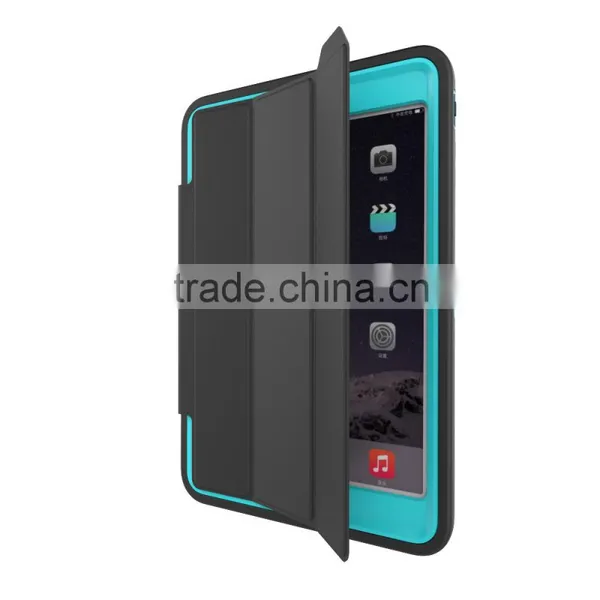 2016 Luxury PU Leather Wake Sleep Function Folding Leather PU TPU PC Full Cover Shockproof Case For IPad Mini 4 TB-0281 photo-3