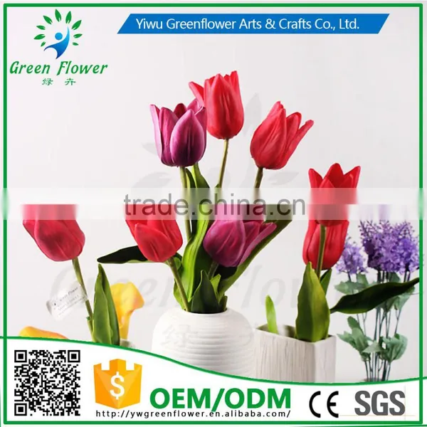 2016 Wholesale Latex 20" PU Artificial Flowers Real Touch Wedding Bridal Decor Display Flower photo-4