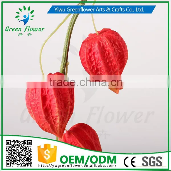 Greenflower 2016 Wholesale Real Touch Latex PU Lantern Fruit China Artificial Flowers Rose for Wedding Decoration photo-4