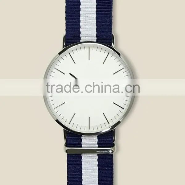 Ultra-thin Slim Case Top-selling Watch, Fancy Nylon Strap Men's Watch, Japan Movement Stainless Steel Back Men's Watch photo-3