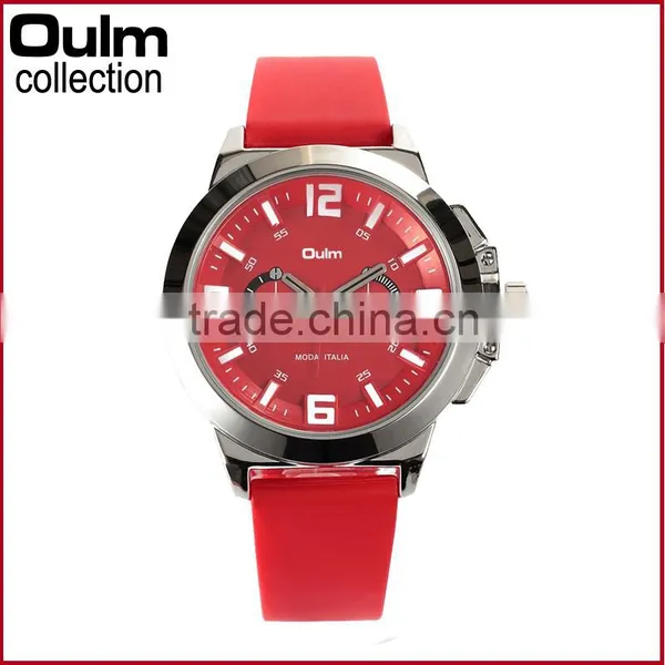 2015 Oulm Unisex Silicone Wrist Watch for Man and Women photo-3