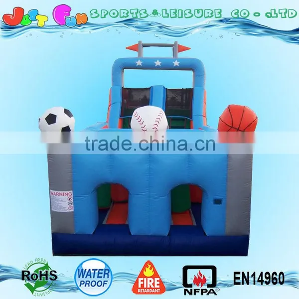 Sports Theme Obstacle Course Race Game With Double Lane Slides Supplier's Choice photo-2