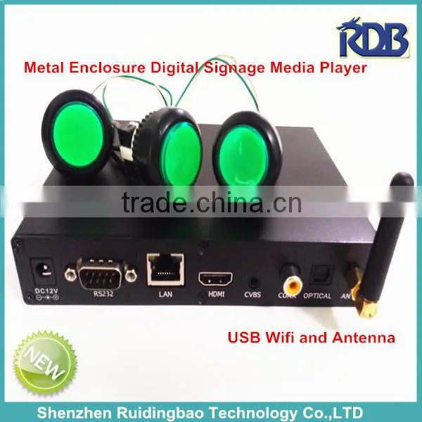 RDB Metal Enclosure Digital Signage Media Player With External Wi-Fi and Antenna DS009-119