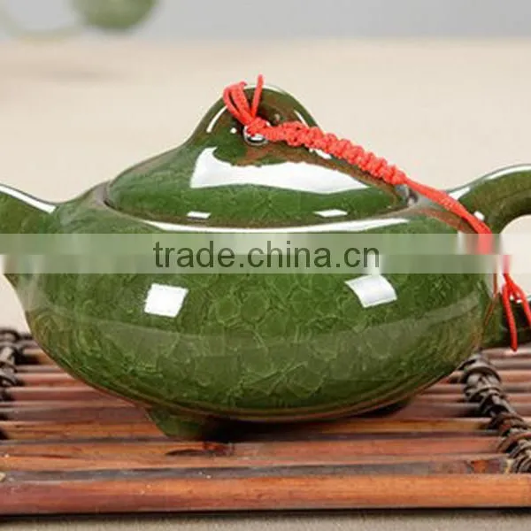 Special Design Ice Cracked Teapot Chinese Pottery Teaset 1teapot 6pcs Tea Cup Clay Teaware photo-5