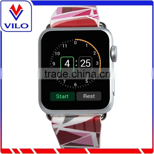 OEM Pattern Genuine Leather Replacement Watch Band Wrist Strap For Apple Watch Leather Band photo-4