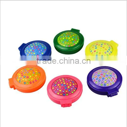 Customized Logo Girls Single Mirror With Comb Pocket Makeup Compact Mirror photo-2