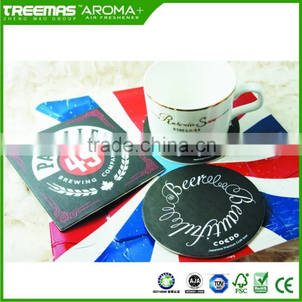 Enviromental Paper Coasters for One Time Use With Logo Printing photo-3