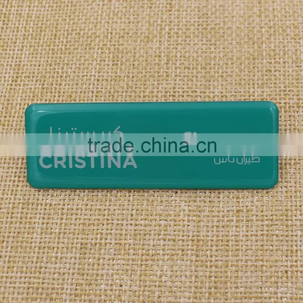 Wholesale cheap custom printing rectangle name tag pin