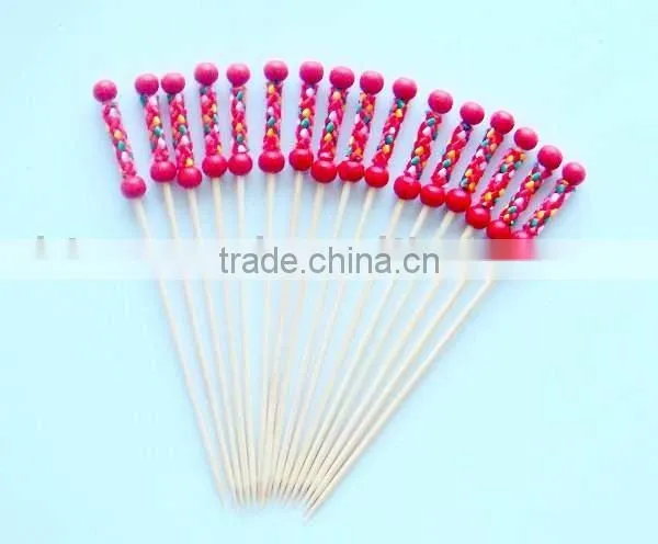 Red Peal Bamboo Fruit Fork YD-FP01