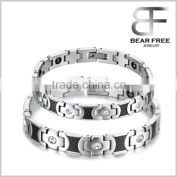Stainless Steel Buckle Magnetic Titanium Power Bracelet, Energy Pure Titanium Bracelet