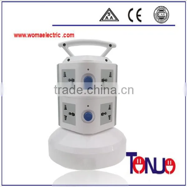 Vertical Layer Desktop 2.8m Wire Usb Wall Power Socket photo-3