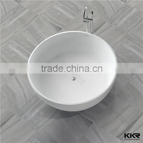 Kingkonree Modern Design Round Big Soaking Freestanding BathTub photo-2