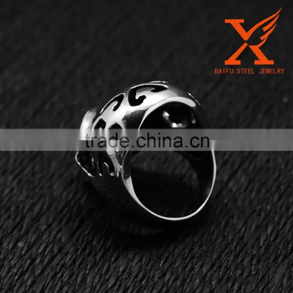 In Stock 2016 Fashion Punk Alien Skull Rings Man 316L Stainless Steel Fashion Jewelry photo-5