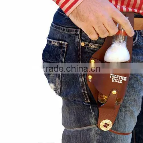 Beer Leather Can Bottle Holster