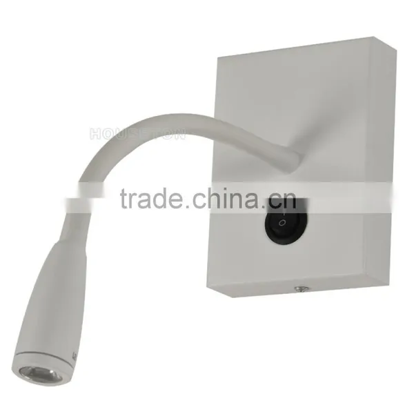 White Painted Gooseneck Hotel Bedside Led Reading Light,Hotel Bedside Led Reading Light,Bedside Led Reading Light WL1078 photo-2