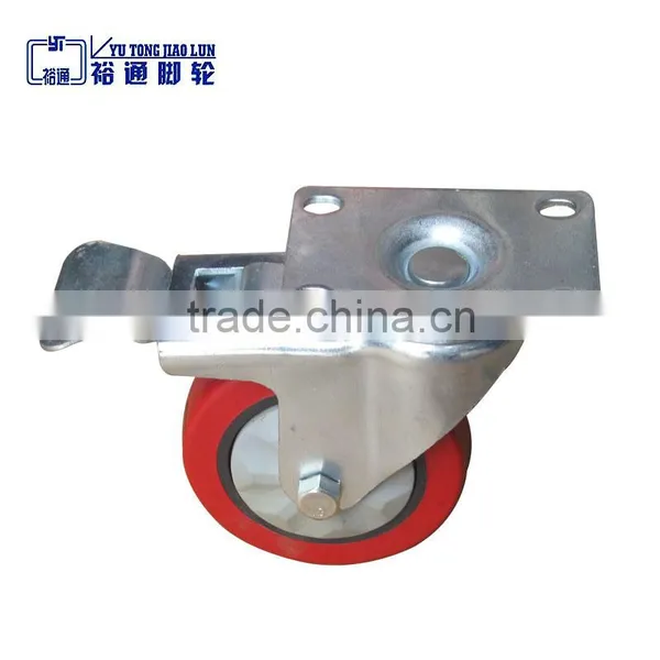 Caster Wheel 125mm Fixed Castor Casters With Wheel Covers Pvc Caster