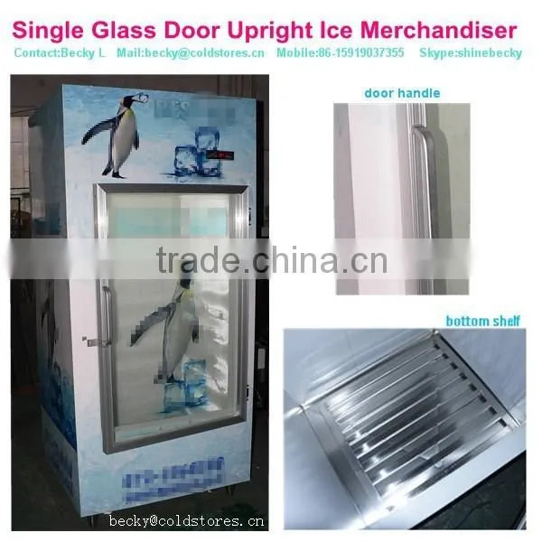 Single Glass Door Upright Ice Merchandiser photo-3