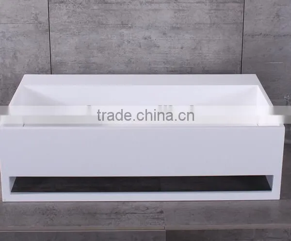 New Hot Artificial Stone Resin Basin for Bathroom ,Wall Mounted Acrylic Solid Surface Wash Basin photo-4