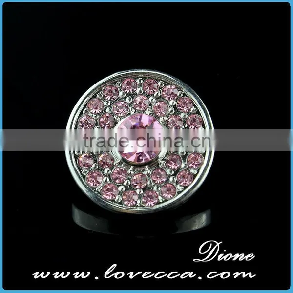 Charms Fashion Crystal Rose Flower s Napbutton Charms Fit Bracelet photo-5