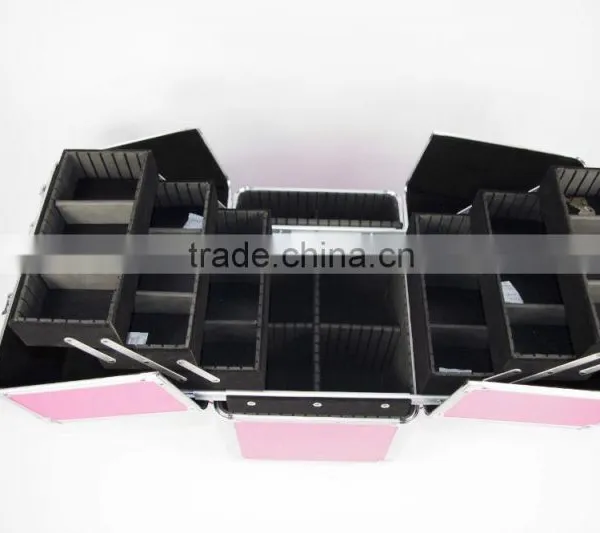 Professional Aluminium Beautician Makeup Trolley Beauty Box Vanity Case photo-3