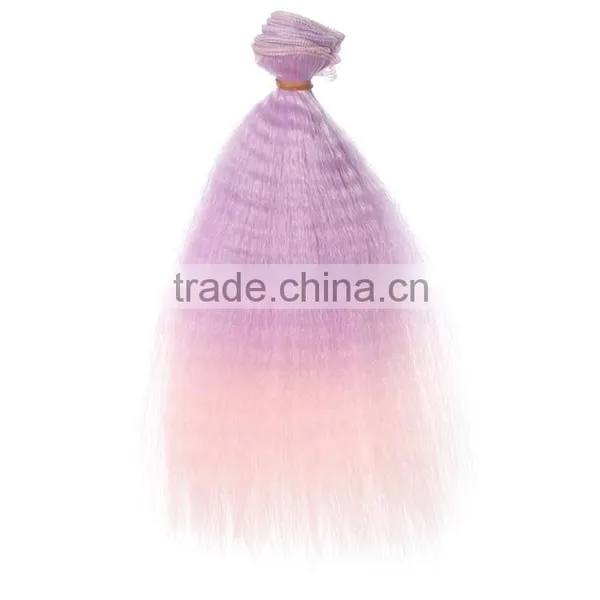 Hotsale Pink Ombre Colored Vintage Dam Troll Doll Hair Wig photo-4