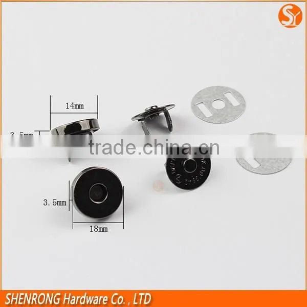Golden 0.7inch 18mm Round Magnet Button Closure for Bags From Guangdong China photo-5