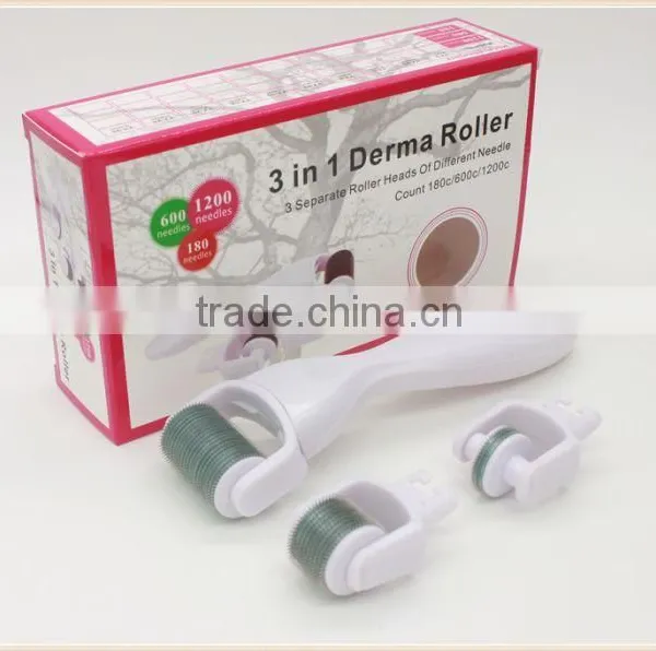 Changeable Heads Hot Sale Face Microneedle Therapy 3 in 1 Functions Derma Roller photo-2