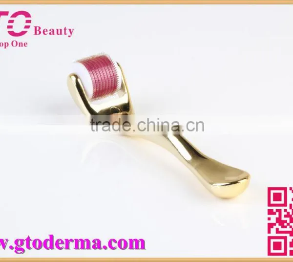GTO New Designed Gold Handle 540 Count Titanium Microneedle Derma Roller photo-2