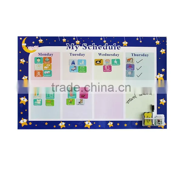 60*40cm Creative Wall Sticker Educational Toys Dry Erase Kids Weekly Planner To-do List Schedule Magnetic Chores Chart photo-5