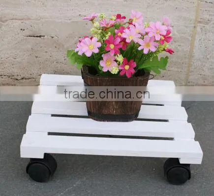Antique solid wood garden planter holder