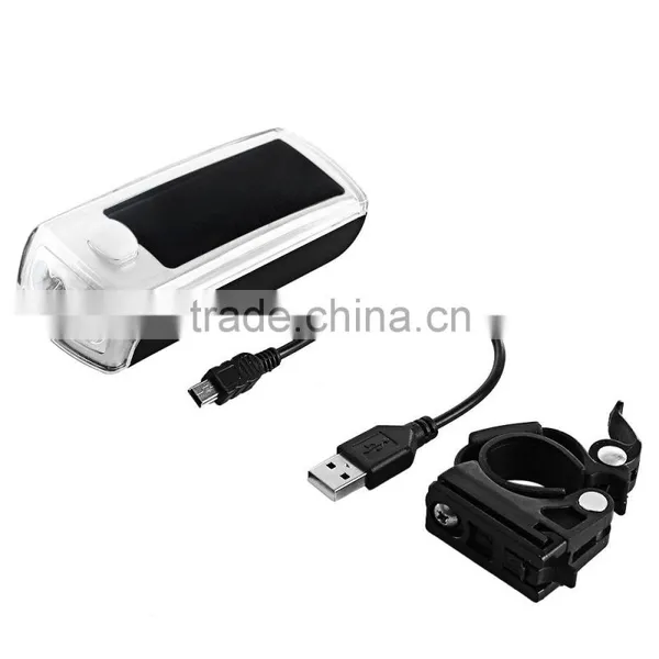 4-LED Solar Bike Head Light Front Torch Lamp Outdoor Equipment Front Reer Handlebar Bicycle Light Bicycle Accessories photo-6