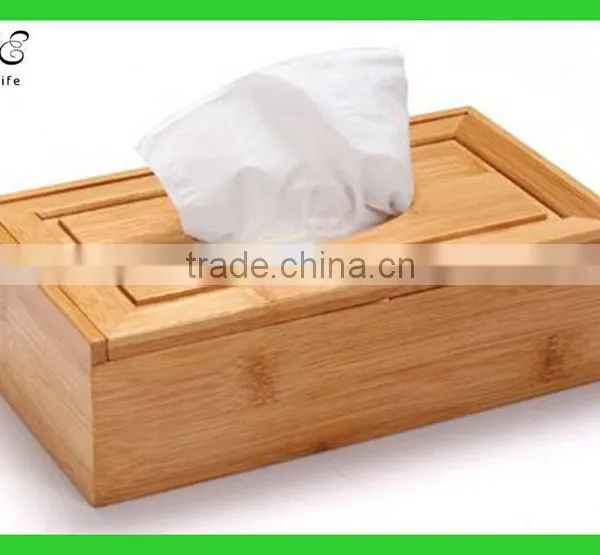Custom bamboo tissue box Home decorative bamboo tissue box