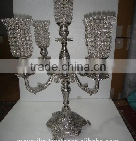 Hot Sale! 5 Heads Crystal Votive Candle Holder & New Designs Candelabra photo-4