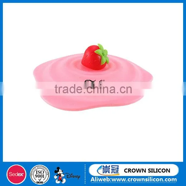 Custom Silicone Coffee Cup Lid, Eco-friendly Cute Shape Silicone Cup Cover photo-6
