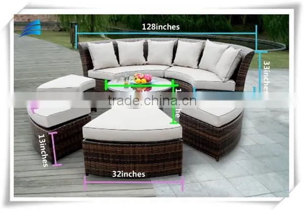 Outdoor Rattan Sofa Cum Bed photo-4